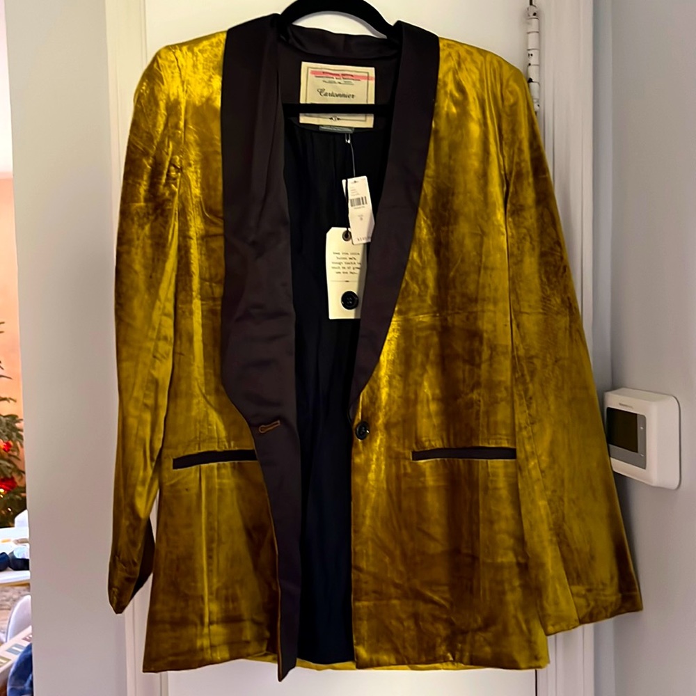 Velvet Gold Jacket -Anthro